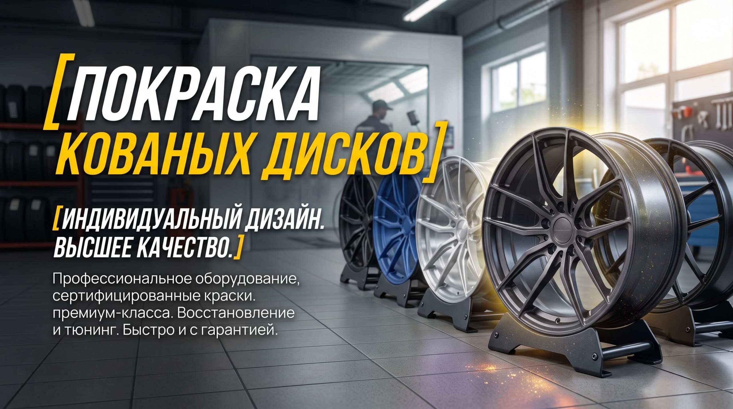 Покраска кованых дисков