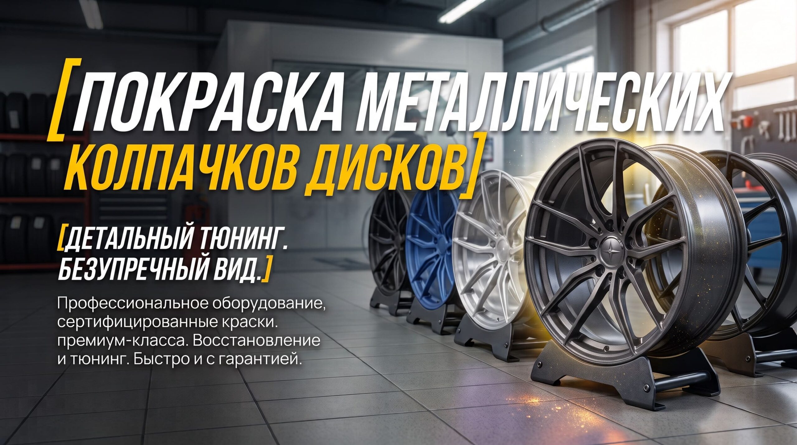 Покраска металлических колпачков дисков