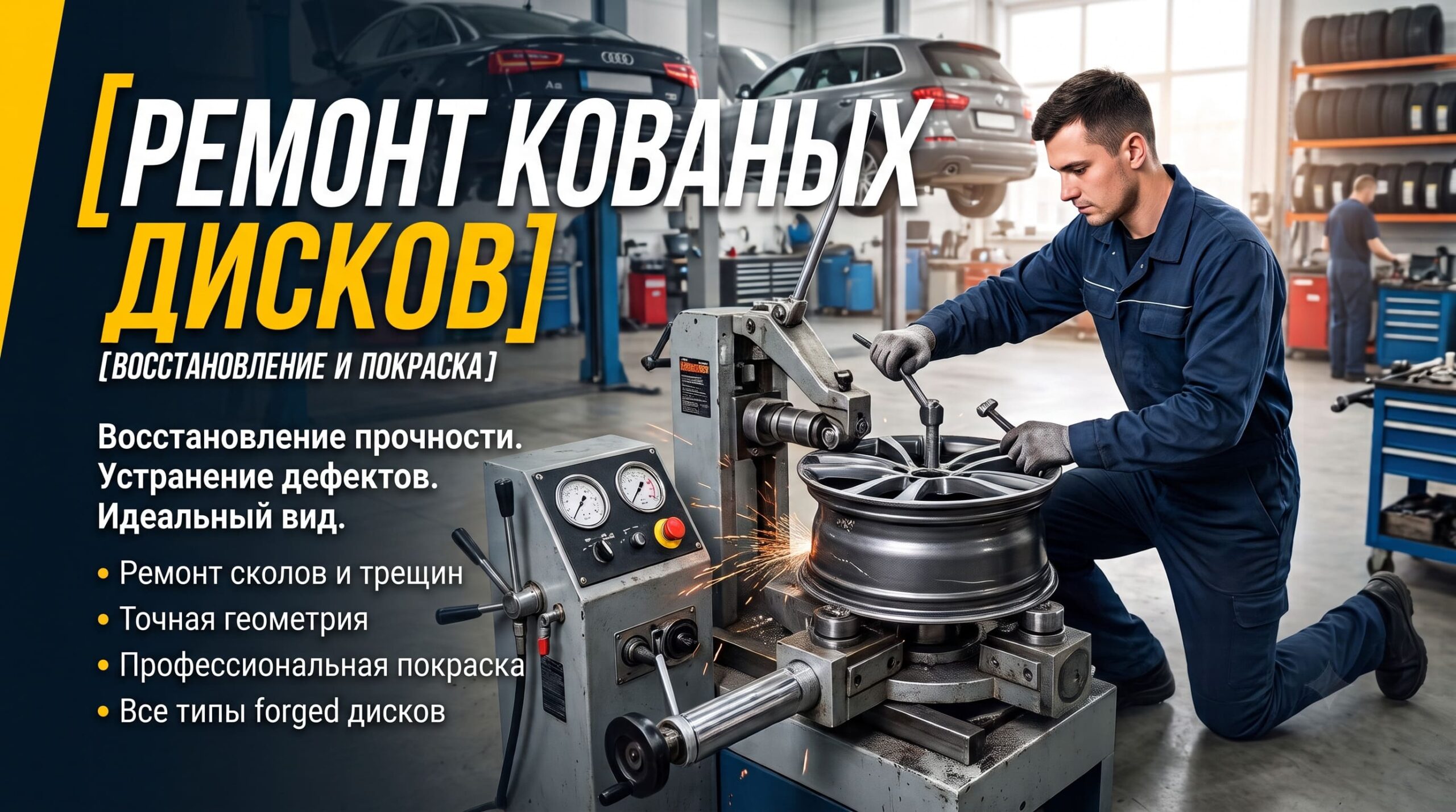 Ремонт кованых дисков