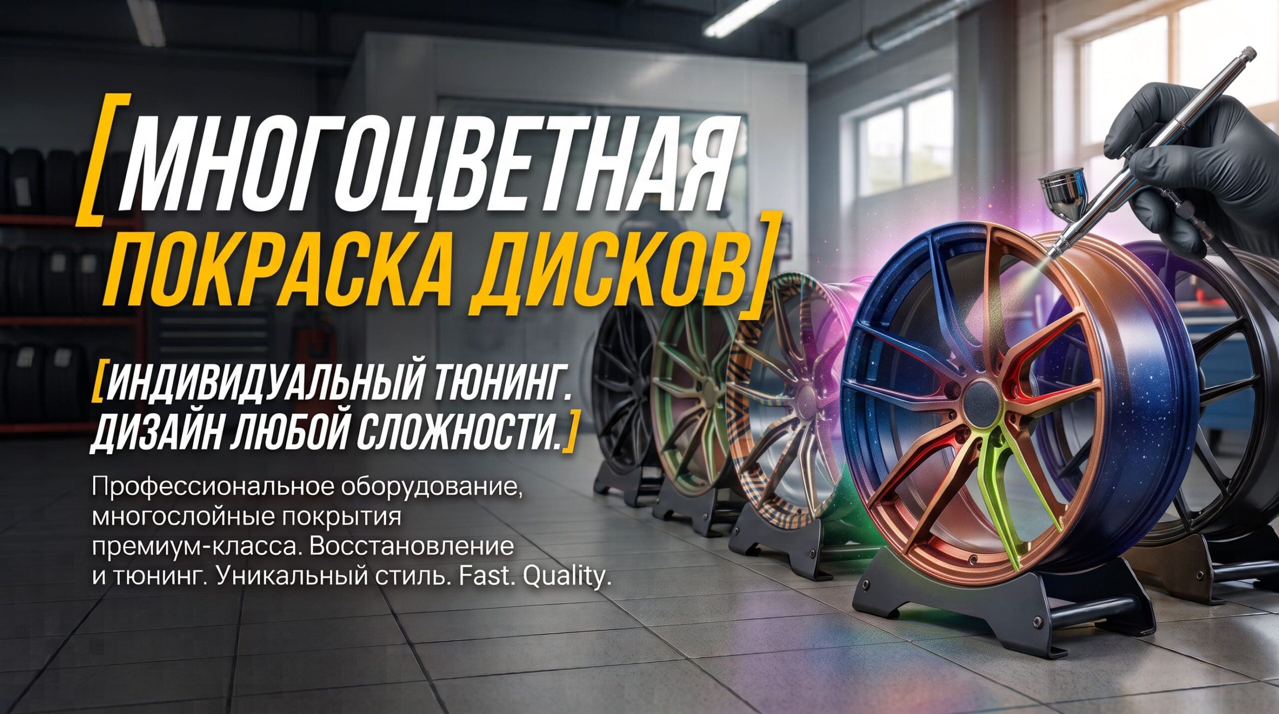 Многоцветная покраска дисков