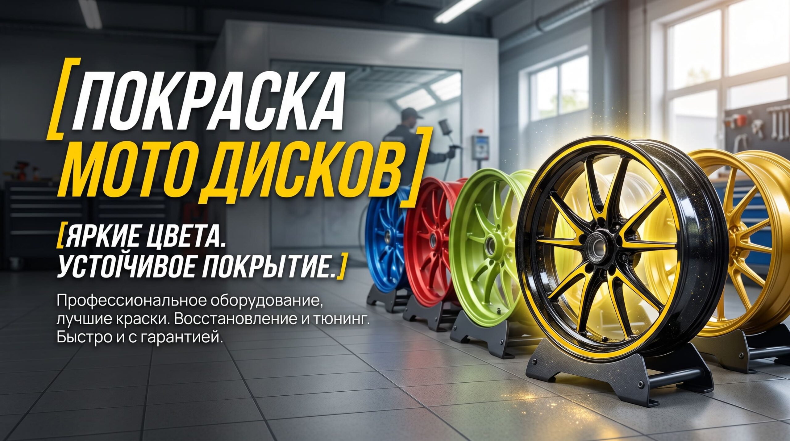 Покраска мото дисков